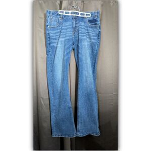 Rock & Roll Cowgirl Boyfriend Jeans Women's 33x34 Blue Bootcut Vtg Y2K Western